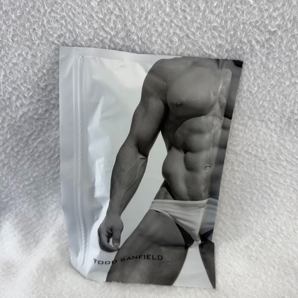 Todd Sanfield Swim Trunk Men's Extra SmallBlack Onyx Sand Brief Solid NEW - Picture 3 of 7